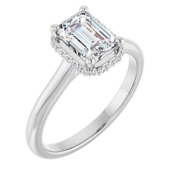 Hidden Halo-Style Engagement Ring