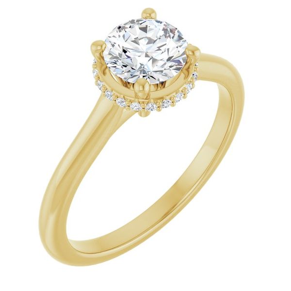 Hidden Halo-Style Engagement Ring