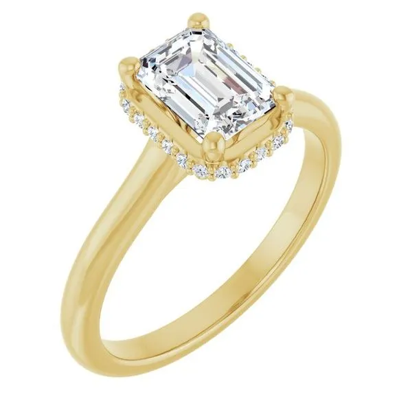 Hidden Halo-Style Engagement Ring