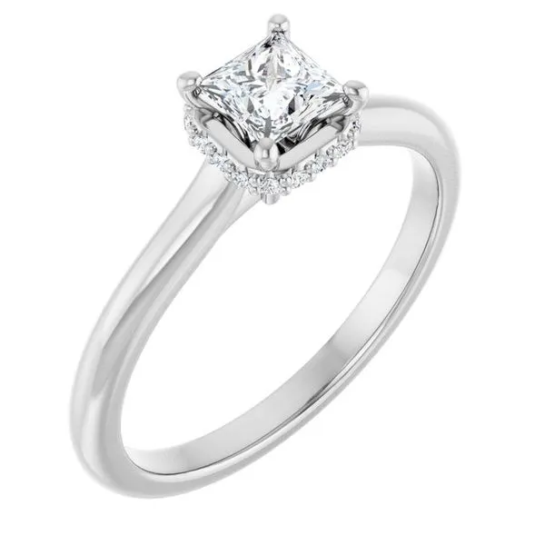 Hidden Halo-Style Engagement Ring
