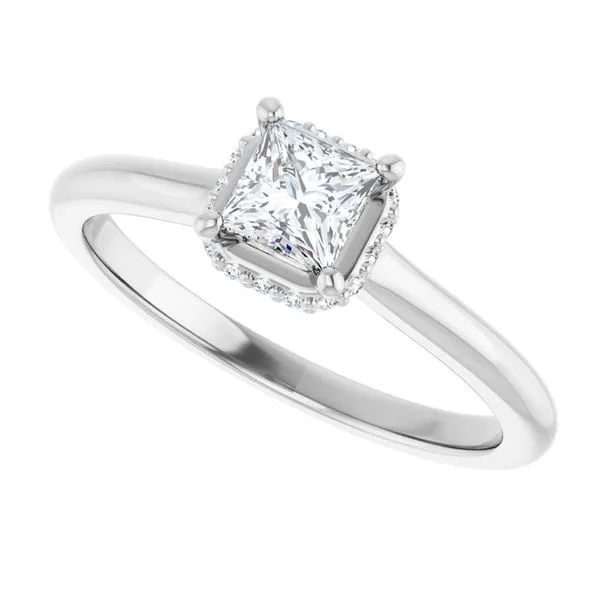 Hidden Halo-Style Engagement Ring Image 5 J. West Jewelers Round Rock, TX