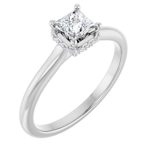 Hidden Halo-Style Engagement Ring