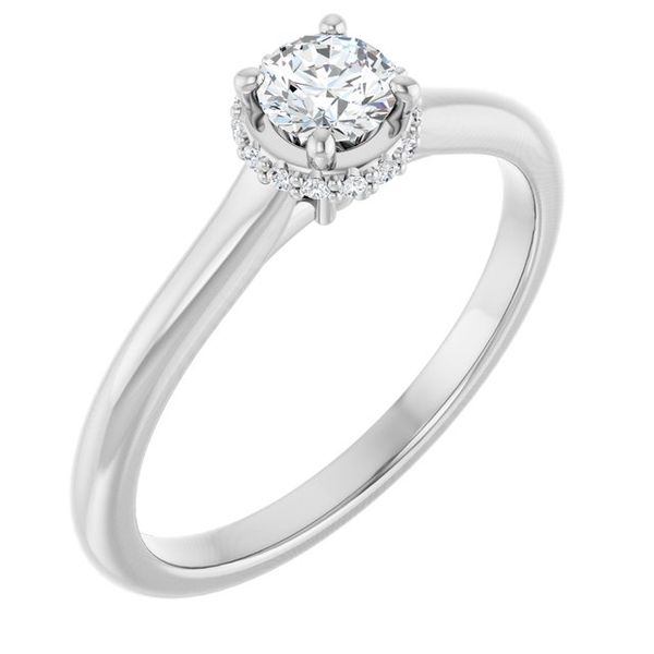 Hidden Halo-Style Engagement Ring