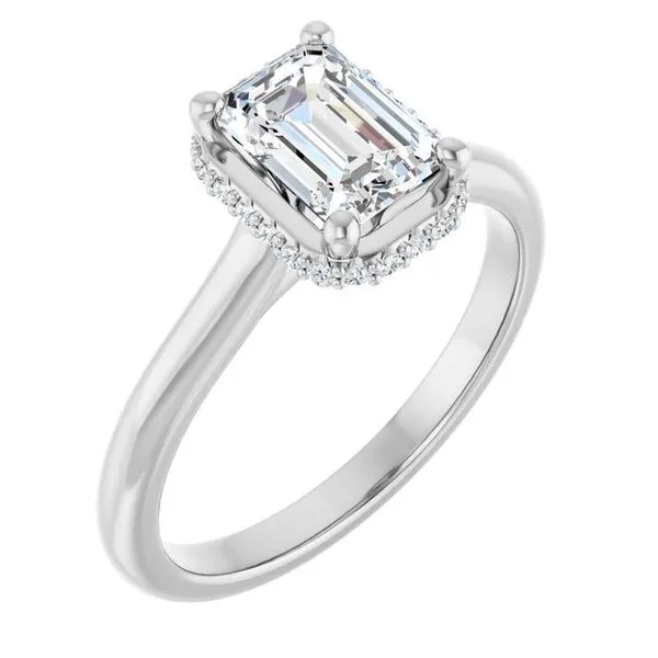 Hidden Halo-Style Engagement Ring