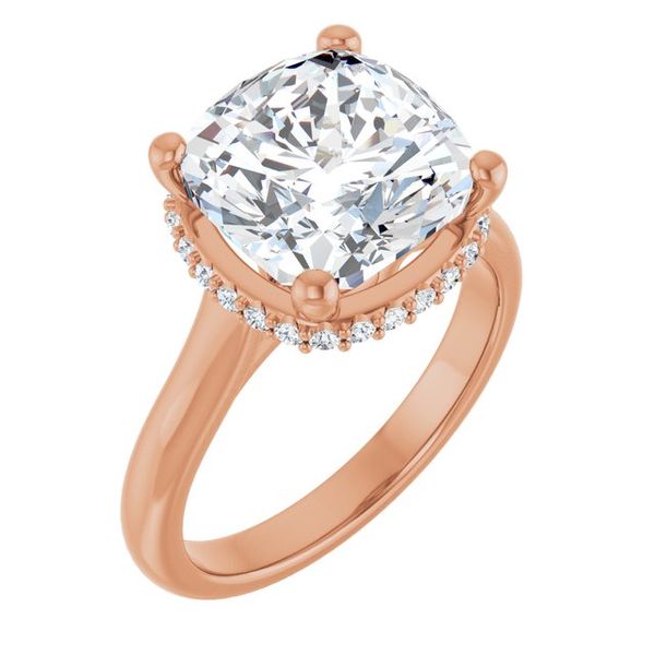 Hidden Halo-Style Engagement Ring