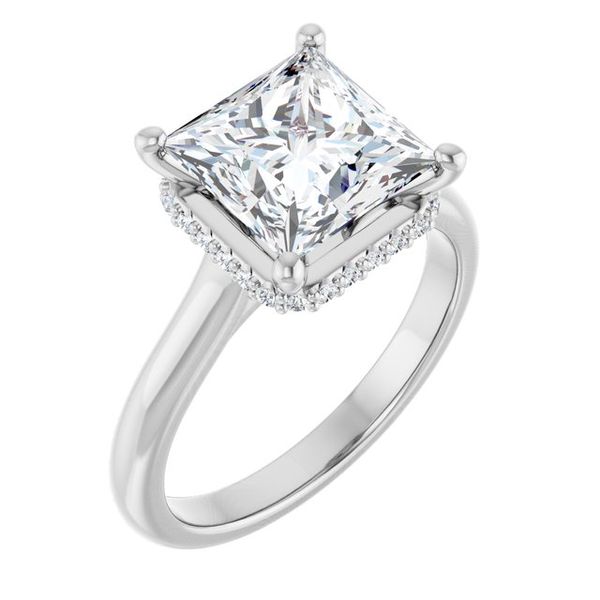 Hidden Halo-Style Engagement Ring