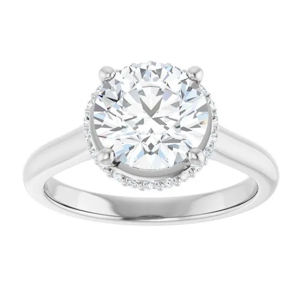 Hidden Halo-Style Engagement Ring Image 3 JF Jones Jewelers Rochester, NY