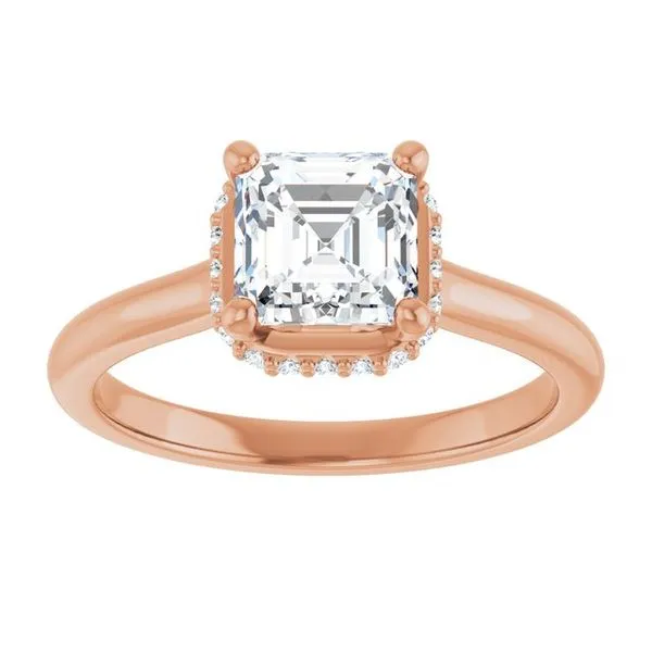 Hidden Halo-Style Engagement Ring Image 3 J. West Jewelers Round Rock, TX