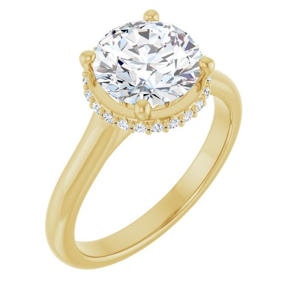 Hidden Halo-Style Engagement Ring