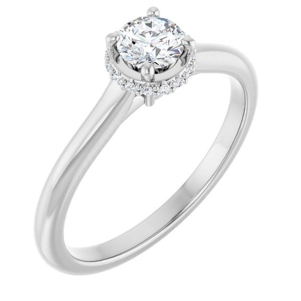 Hidden Halo-Style Engagement Ring