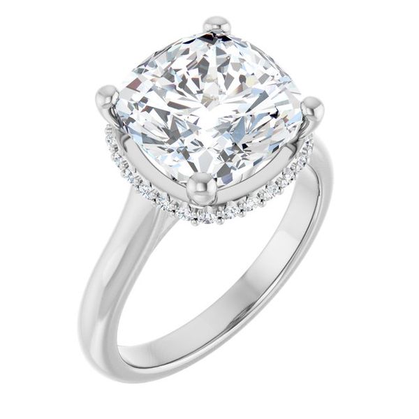 Hidden Halo-Style Engagement Ring