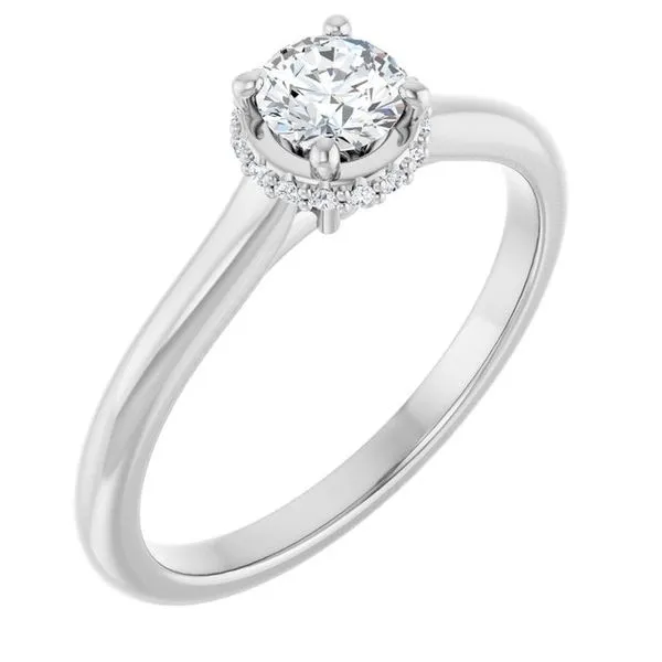 Hidden Halo-Style Engagement Ring