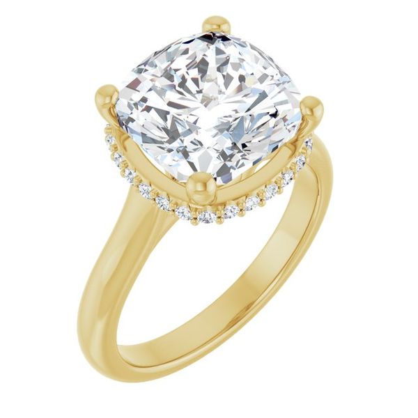 Hidden Halo-Style Engagement Ring