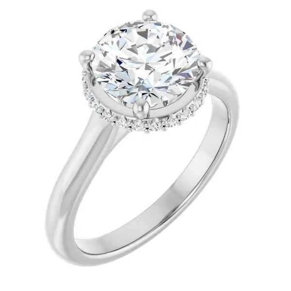 Hidden Halo-Style Engagement Ring