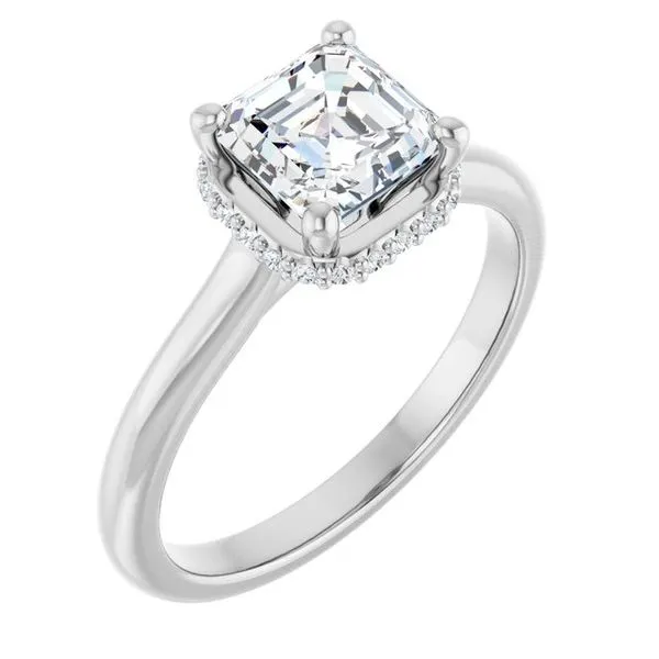 Hidden Halo-Style Engagement Ring Hudson Valley Goldsmith New Paltz, NY