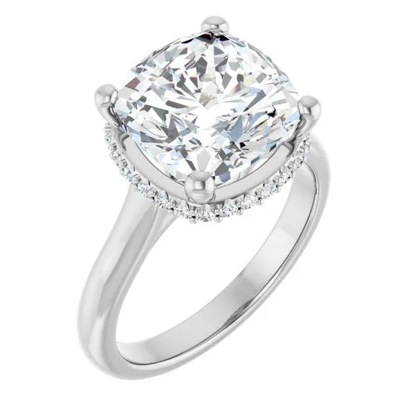 Hidden Halo-Style Engagement Ring