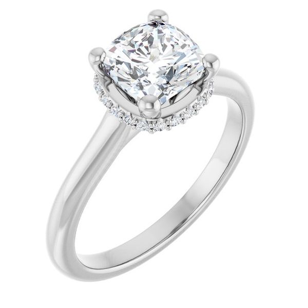 Hidden Halo-Style Engagement Ring