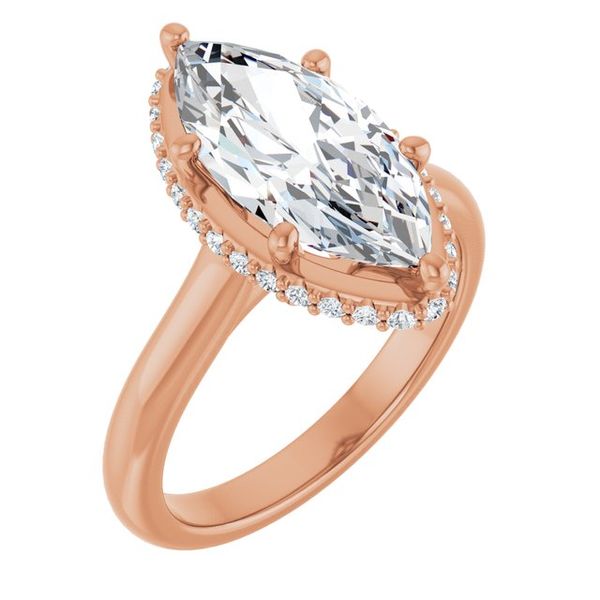 Hidden Halo-Style Engagement Ring