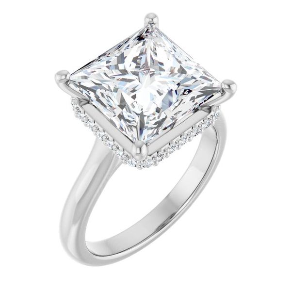 Hidden Halo-Style Engagement Ring