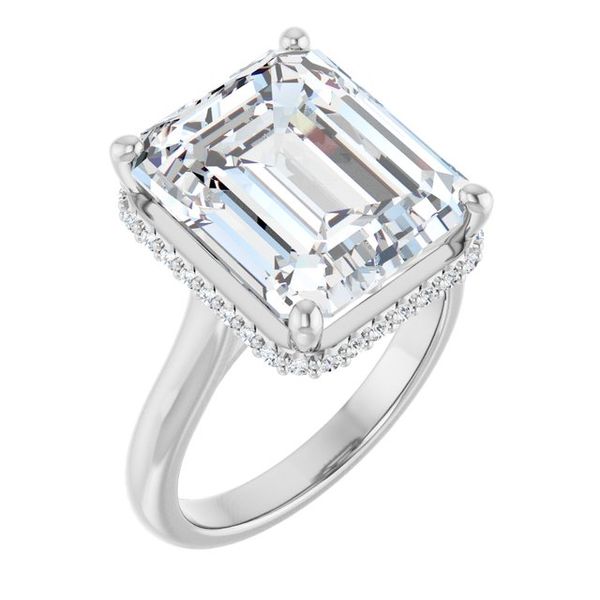 Hidden Halo-Style Engagement Ring