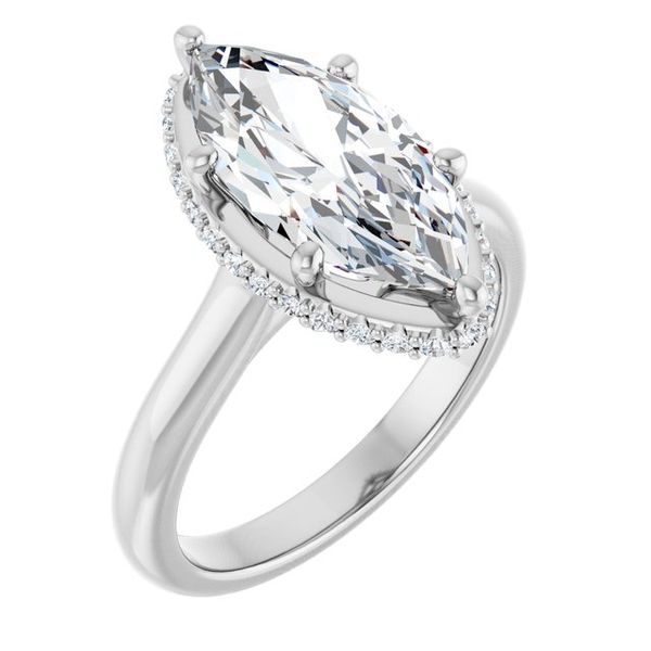 Hidden Halo-Style Engagement Ring