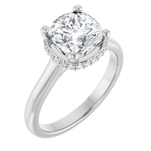 Hidden Halo-Style Engagement Ring