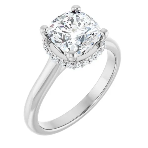 Hidden Halo-Style Engagement Ring