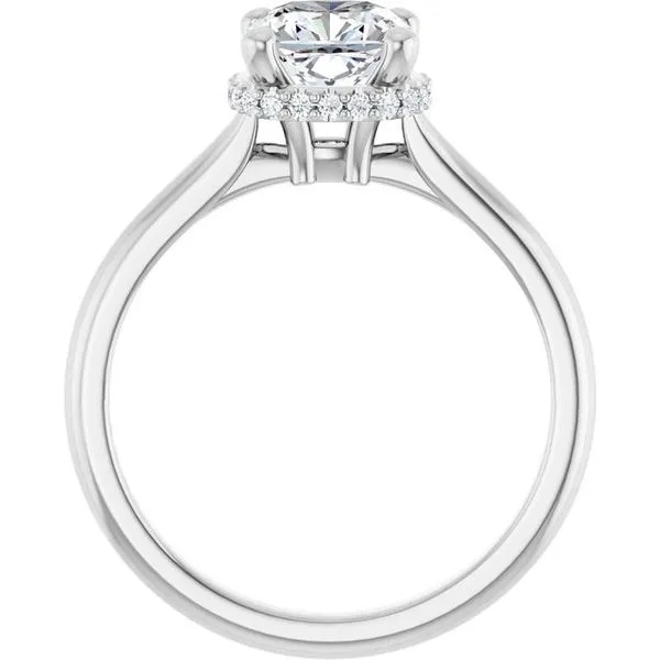 Hidden Halo-Style Engagement Ring Image 2 Hudson Valley Goldsmith New Paltz, NY