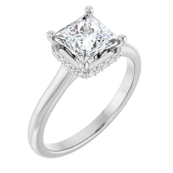 Hidden Halo-Style Engagement Ring