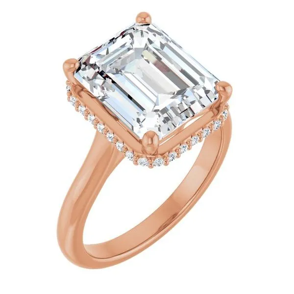 Hidden Halo-Style Engagement Ring J. West Jewelers Round Rock, TX