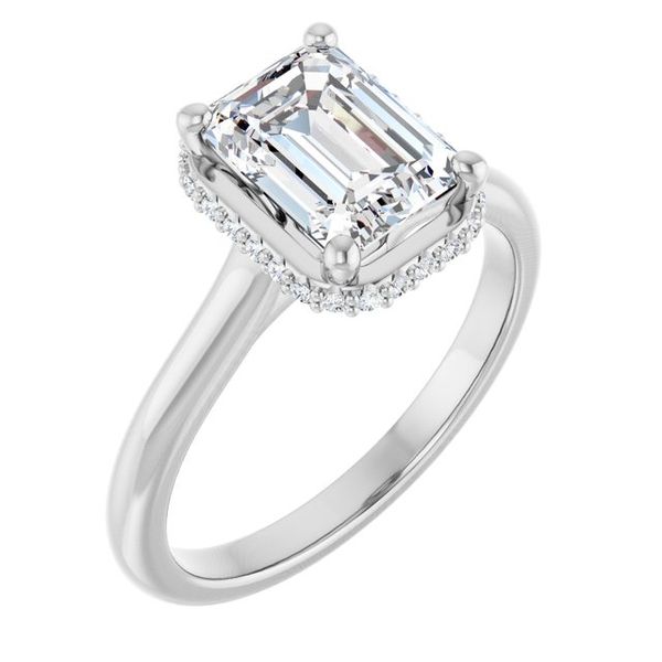 Hidden Halo-Style Engagement Ring