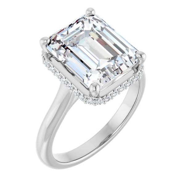 Hidden Halo-Style Engagement Ring