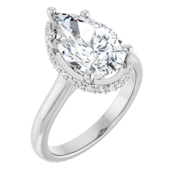 Hidden Halo-Style Engagement Ring