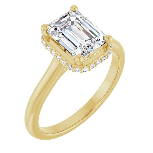 Hidden Halo-Style Engagement Ring