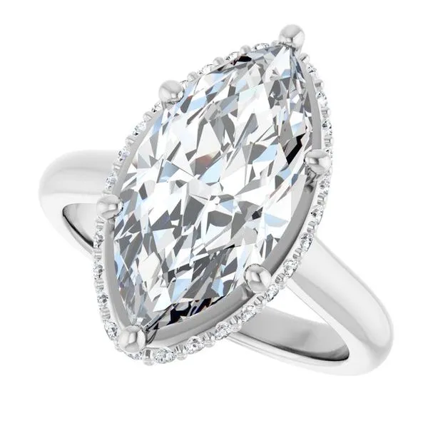 Hidden Halo-Style Engagement Ring Image 5 Don's Jewelry & Design Washington, IA