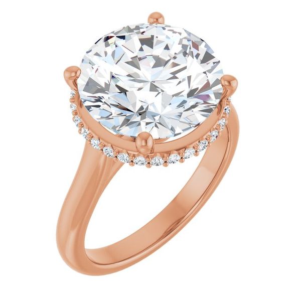 Hidden Halo-Style Engagement Ring