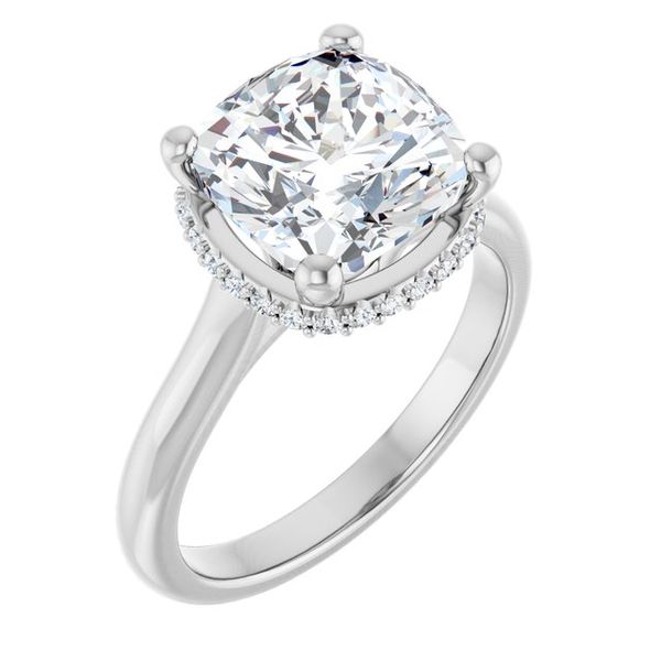 Hidden Halo-Style Engagement Ring