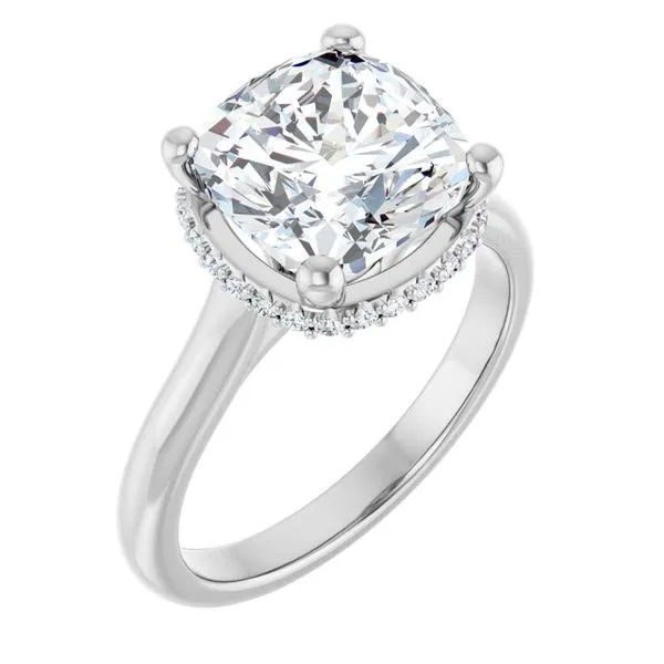 Hidden Halo-Style Engagement Ring J. West Jewelers Round Rock, TX