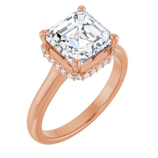 Hidden Halo-Style Engagement Ring