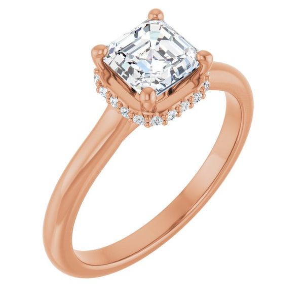 Hidden Halo-Style Engagement Ring