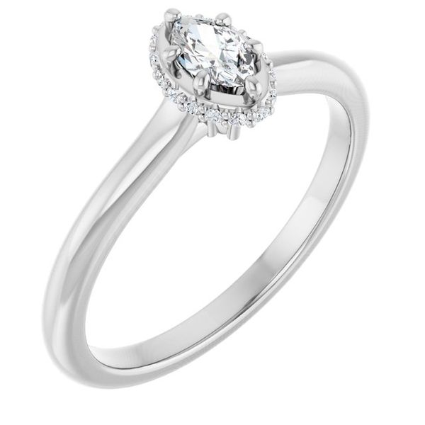 Hidden Halo-Style Engagement Ring
