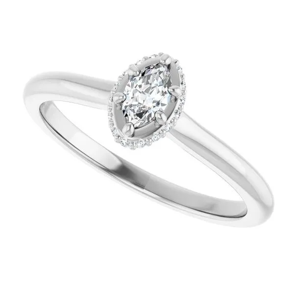 Hidden Halo-Style Engagement Ring Image 5 Vulcan's Forge LLC KANSAS CITY, MO