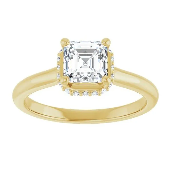 Hidden Halo-Style Engagement Ring Image 3 Hudson Valley Goldsmith New Paltz, NY