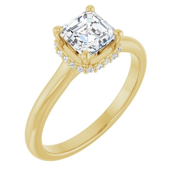 Hidden Halo-Style Engagement Ring