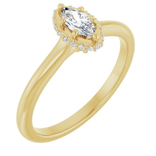 Hidden Halo-Style Engagement Ring