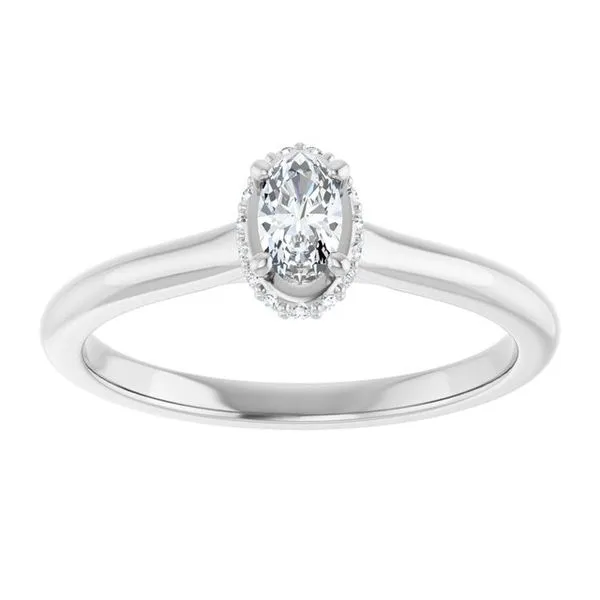 Hidden Halo-Style Engagement Ring Image 3 Don's Jewelry & Design Washington, IA