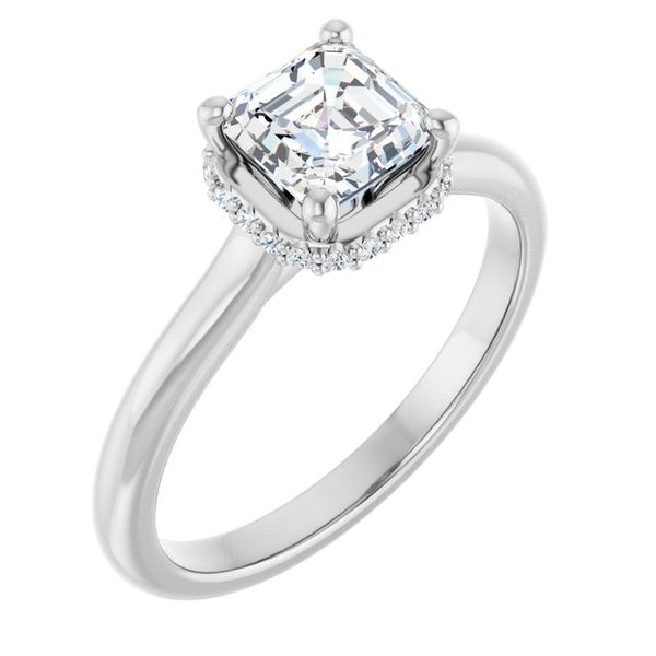 Hidden Halo-Style Engagement Ring