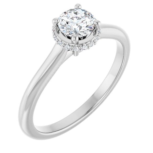 Hidden Halo-Style Engagement Ring