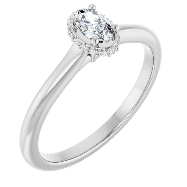 Hidden Halo-Style Engagement Ring