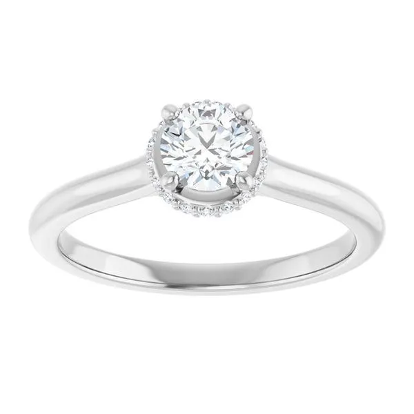 Hidden Halo-Style Engagement Ring Image 3 J. West Jewelers Round Rock, TX